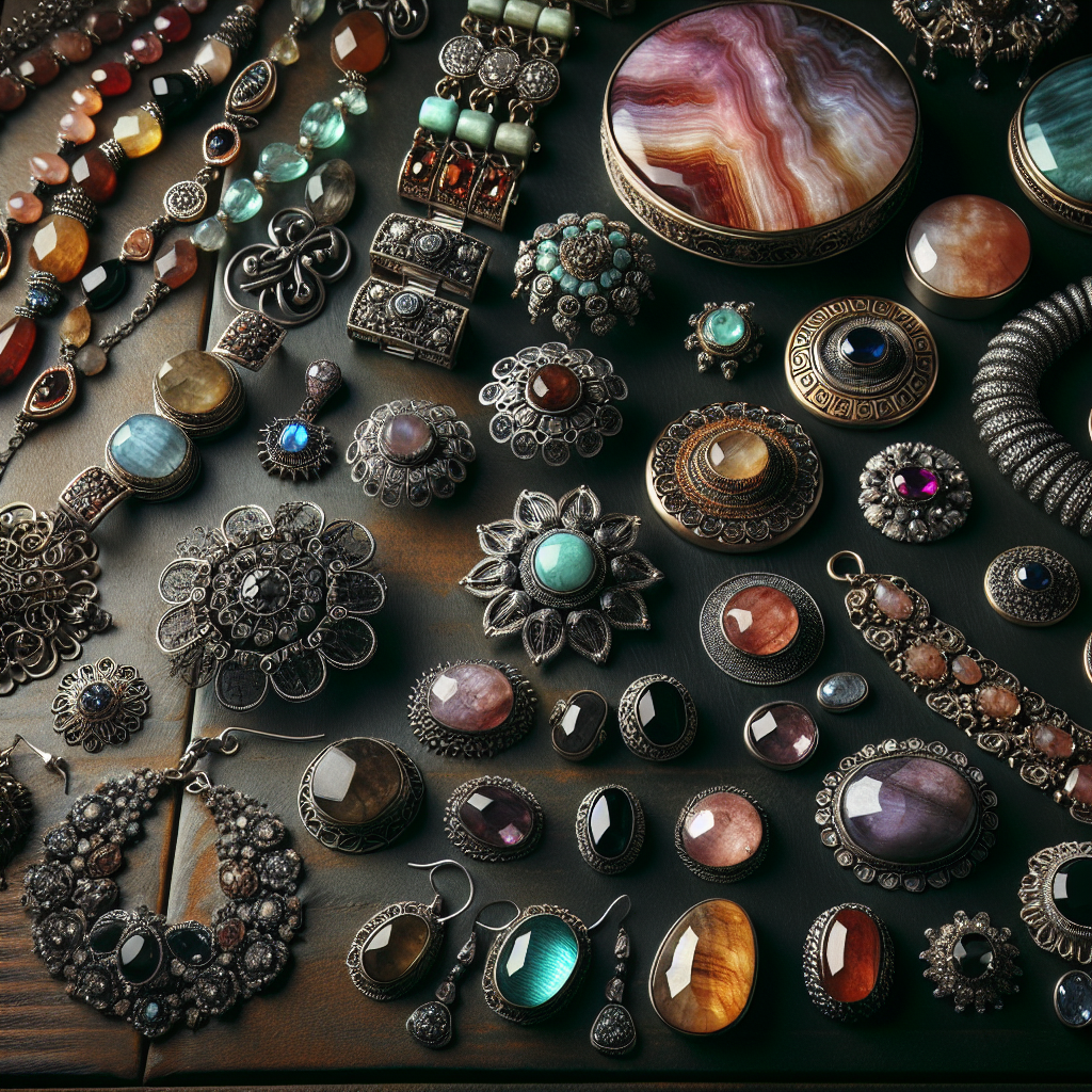 bijoux avec des pierres naturelles