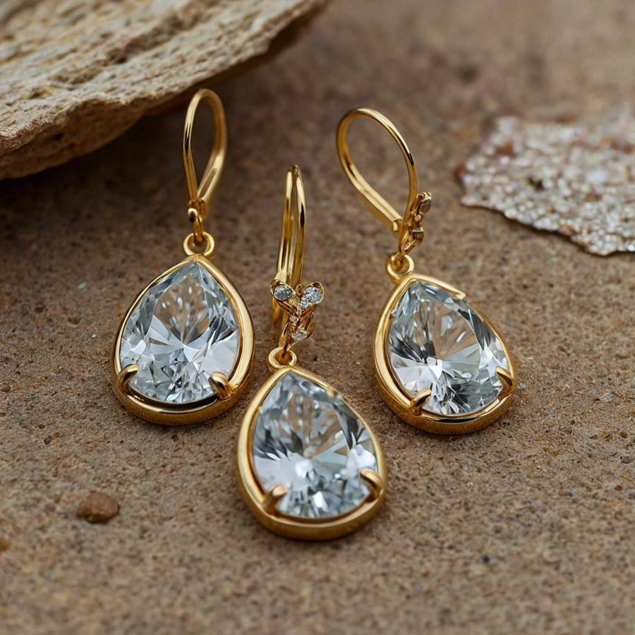 Boucle d Oreille Pierre Naturelle