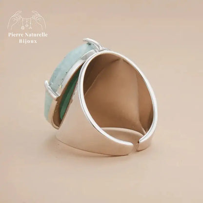 Bague "Floraison" en Amazonite | Bagues | pierre naturelle bijoux