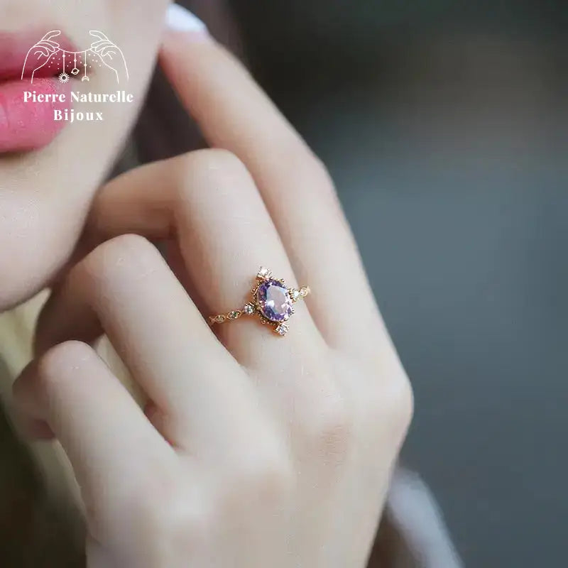 Bague "Thémis" en Améthyste | Bagues | pierre naturelle bijoux