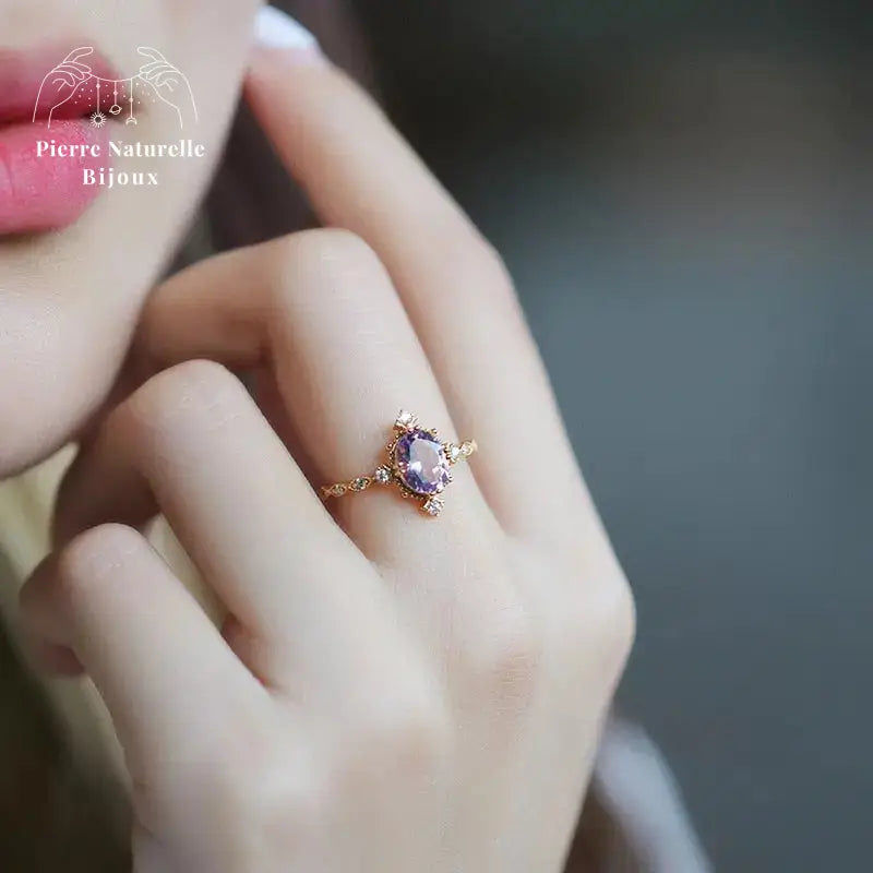 Bague "Thémis" en Améthyste | Bagues | pierre naturelle bijoux