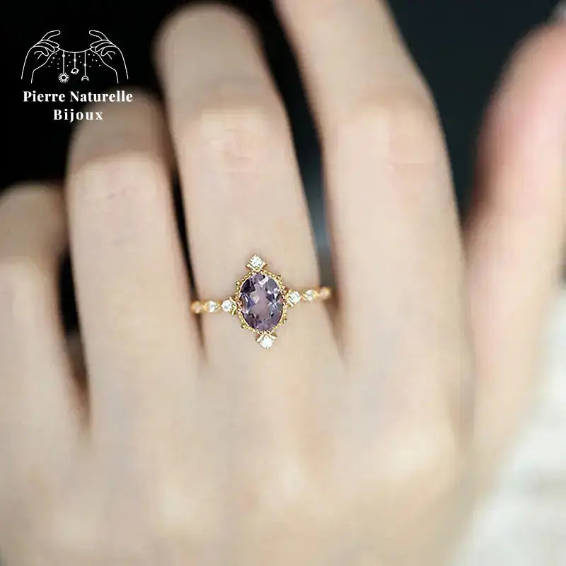 Bague "Thémis" en Améthyste