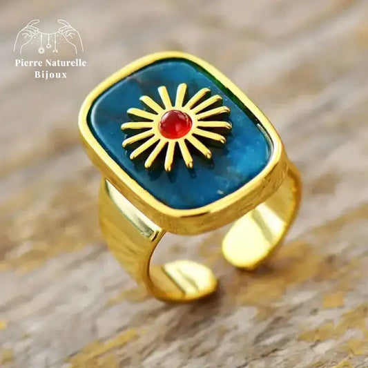 Bague "Rééquilibrage" en Apatite