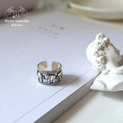 Bague "Éléphant" en Argent | Bagues | pierre naturelle bijoux