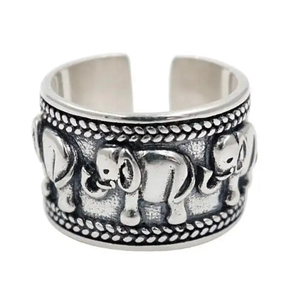 Bague "Éléphant" en Argent | Bagues | pierre naturelle bijoux
