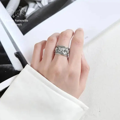 Bague "Éléphant" en Argent | Bagues | pierre naturelle bijoux