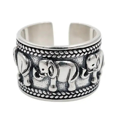 Bague "Éléphant" en Argent | Bagues | pierre naturelle bijoux