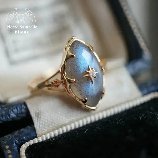 Bague "Athéna" en Labradorite
