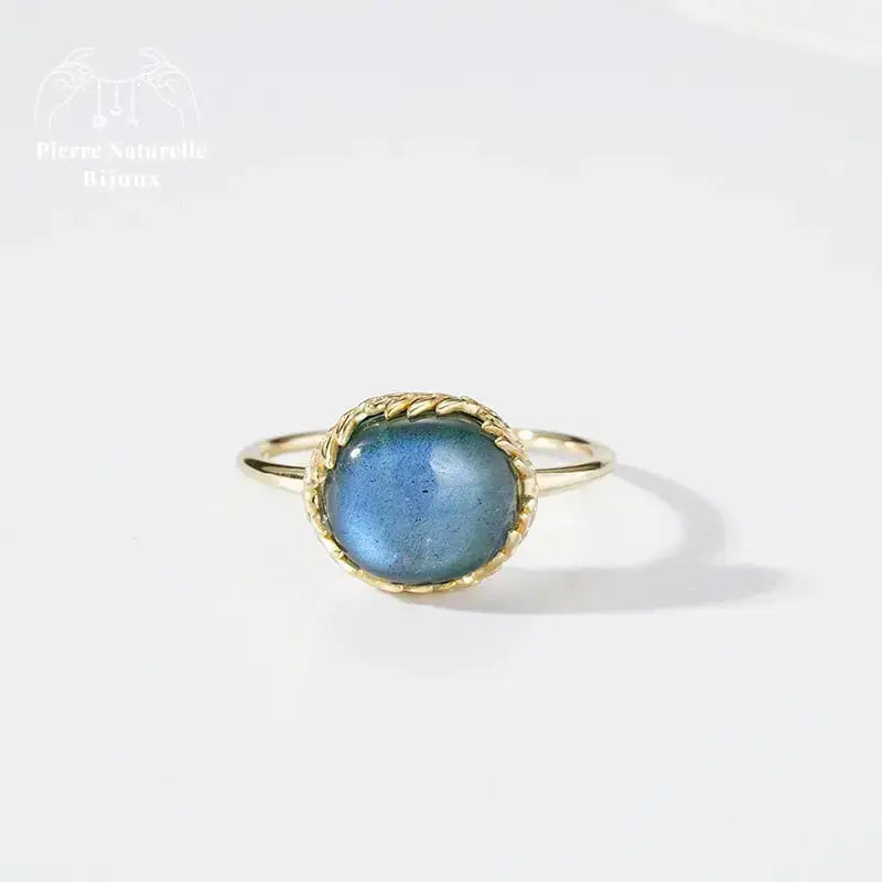 Bague en Labradorite et Malachite | Bagues | pierre naturelle bijoux
