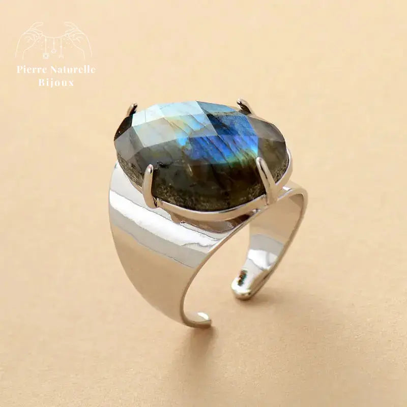 Bague "Intensité" en Labradorite | Bagues | pierre naturelle bijoux