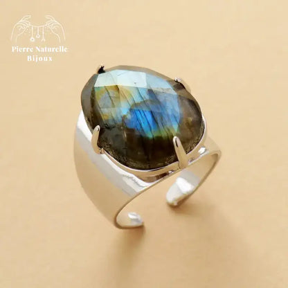 Bague "Intensité" en Labradorite | Bagues | pierre naturelle bijoux