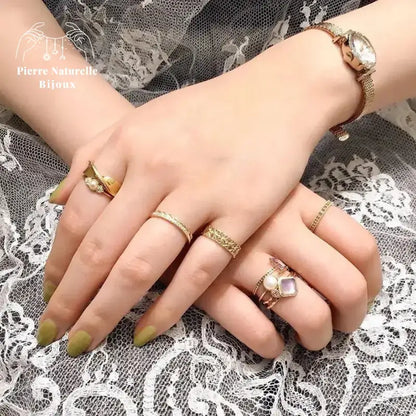 Bague en Perle d'eau douce | Bagues | pierre naturelle bijoux