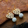 Boucles d'oreilles "Tendresse" en Aigue-Marine | Boucles d'Oreilles | pierre naturelle bijoux