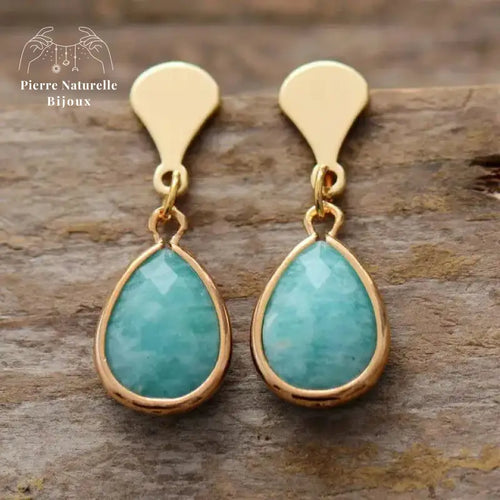 Boucles d'oreilles en Amazonite