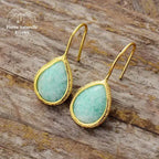 Boucles d'oreilles "Convalescence" en Amazonite | Boucles d'Oreilles | pierre naturelle bijoux
