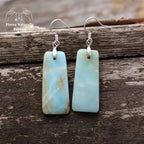Boucles d'oreilles "Évidence" en Amazonite | Boucles d'Oreilles | pierre naturelle bijoux