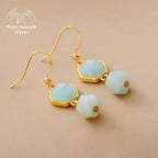 Boucles d'oreilles "Prospérité" en Amazonite | Boucles d'Oreilles | pierre naturelle bijoux