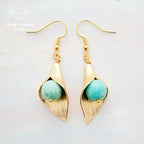 Boucles d'oreilles "Tranquillité" en Amazonite | Boucles d'Oreilles | pierre naturelle bijoux