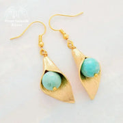 Boucles d'oreilles "Tranquillité" en Amazonite | Boucles d'Oreilles | pierre naturelle bijoux