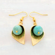 Boucles d'oreilles "Tranquillité" en Amazonite | Boucles d'Oreilles | pierre naturelle bijoux