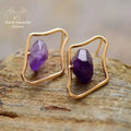 Boucles d'oreilles "Junon" en Améthyste