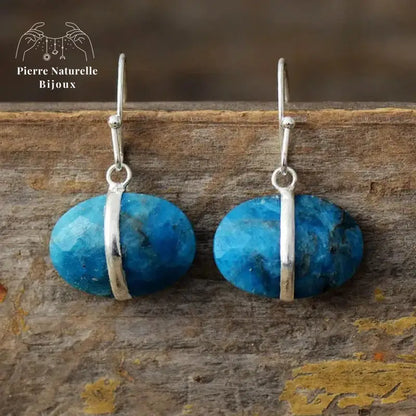Boucles d'oreilles "Pandore" en Apatite