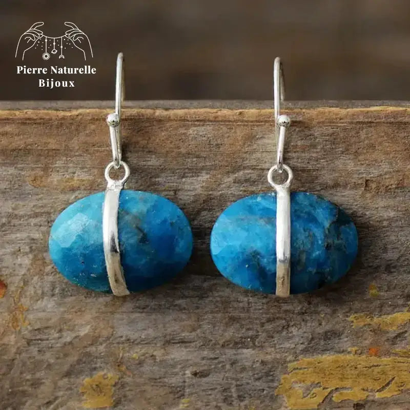 Boucles d'oreilles "Pandore" en Apatite