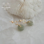 Boucles d'oreilles "Légèreté" en Jade | Boucles d'Oreilles | pierre naturelle bijoux