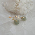 Boucles d'oreilles "Légèreté" en Jade | Boucles d'Oreilles | pierre naturelle bijoux