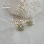 Boucles d'oreilles "Légèreté" en Jade | Boucles d'Oreilles | pierre naturelle bijoux