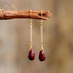 Boucles d'oreilles "Endurance" en Jaspe rouge | Boucles d'Oreilles | pierre naturelle bijoux