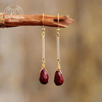 Boucles d'oreilles "Endurance" en Jaspe rouge | Boucles d'Oreilles | pierre naturelle bijoux