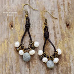 Boucles d'oreilles "Justice" en Labradorite | Boucles d'Oreilles | pierre naturelle bijoux