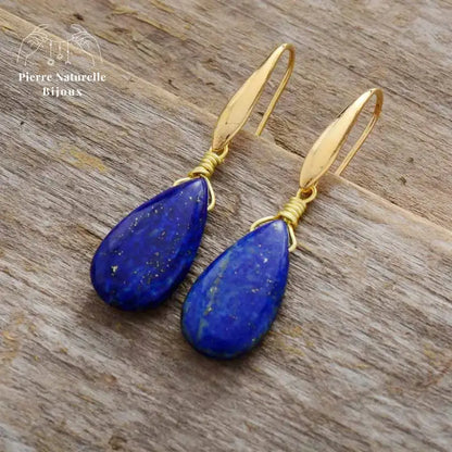 Boucles d'oreilles "Intégrité" en Lapis-lazuli | Boucles d'Oreilles | pierre naturelle bijoux
