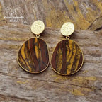 Boucles d'oreilles "Réussite" en œil de tigre | Boucles d'Oreilles | pierre naturelle bijoux