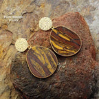 Boucles d'oreilles "Réussite" en œil de tigre | Boucles d'Oreilles | pierre naturelle bijoux