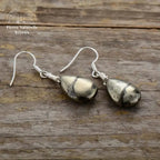 Boucles d'oreilles "Créatif" en Pyrite | Boucles d'Oreilles | pierre naturelle bijoux