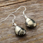 Boucles d'oreilles "Créatif" en Pyrite | Boucles d'Oreilles | pierre naturelle bijoux