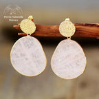 Boucles d'oreilles "Cicatrisation" en Quartz rose | Boucles d'Oreilles | pierre naturelle bijoux