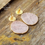 Boucles d'oreilles "Cicatrisation" en Quartz rose | Boucles d'Oreilles | pierre naturelle bijoux