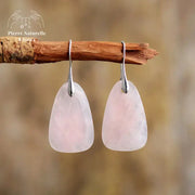 Boucles d'oreilles "Goutte d'eau" en Quartz rose | Boucles d'Oreilles | pierre naturelle bijoux