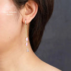 Boucles d'oreilles "Hécate" en Quartz rose | Boucles d'Oreilles | pierre naturelle bijoux