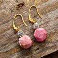 Boucles d'oreilles "Mémoire" en Rhodonite | Boucles d'Oreilles | pierre naturelle bijoux