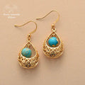 Boucles d'oreilles "Épanouissement" en Turquoise