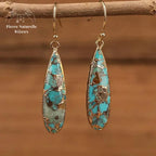 Boucles d'oreilles "Immunité" en Turquoise | Boucles d'Oreilles | pierre naturelle bijoux