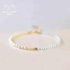 Bracelet en Aigue-Marine et perle d'eau douce | Bracelets | pierre naturelle bijoux