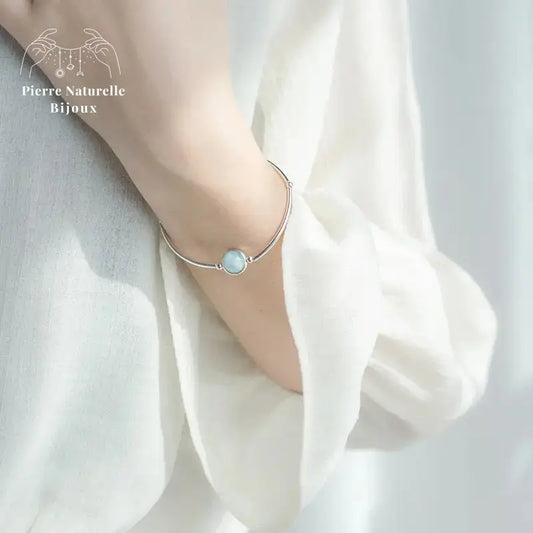 Bracelet "Rivage" en Aigue-marine | Bracelets | pierre naturelle bijoux