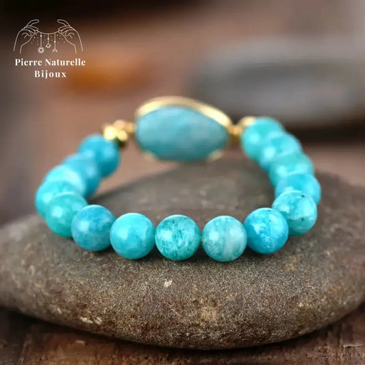 Bracelet "Authenticité" en Amazonite | Bracelets | pierre naturelle bijoux