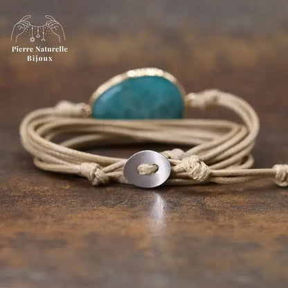 Bracelet "Courage" en Amazonite | Bracelets | pierre naturelle bijoux
