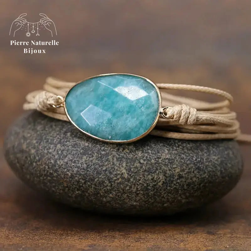 Bracelet "Courage" en Amazonite